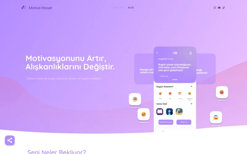 Motive Hisset web sitesi ekran görüntüsü