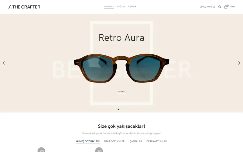 The Crafter web sitesi ekran görüntüsü