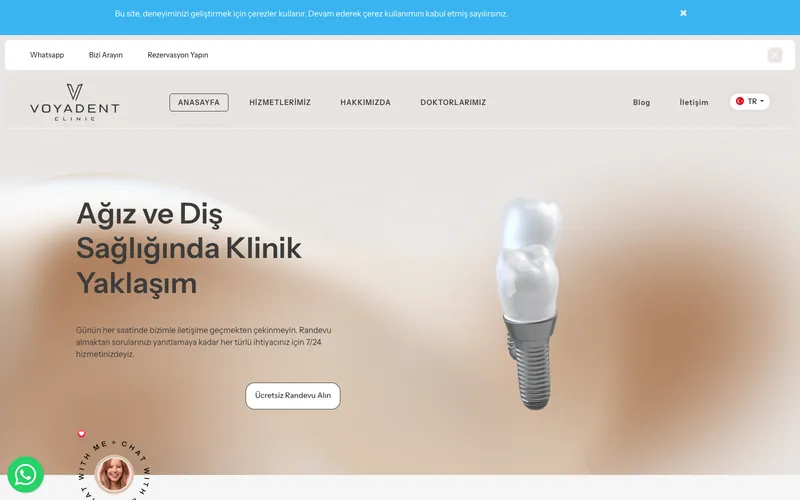 VoyaDent web sitesi ekran görüntüsü